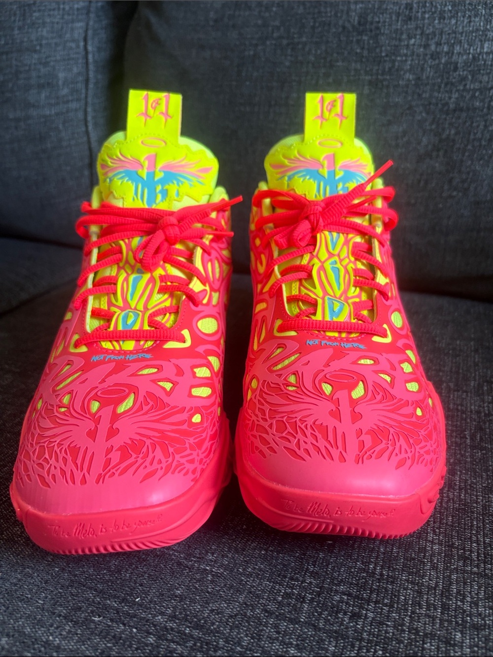 Puma Neon Pink & Yellow Athletic Sneakers